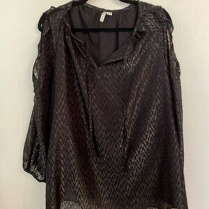 Cato Off-Shoulder top, Black, Size: 18/20W